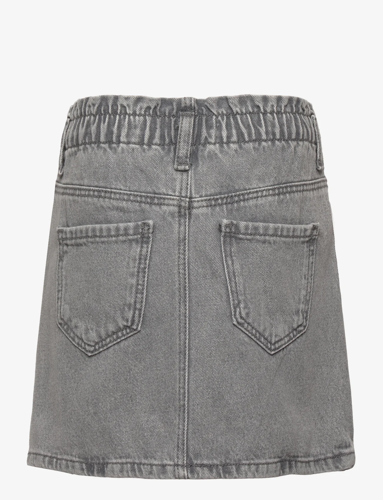 Mango - Paperbag denim skirt - denimnederdele - open grey - 1