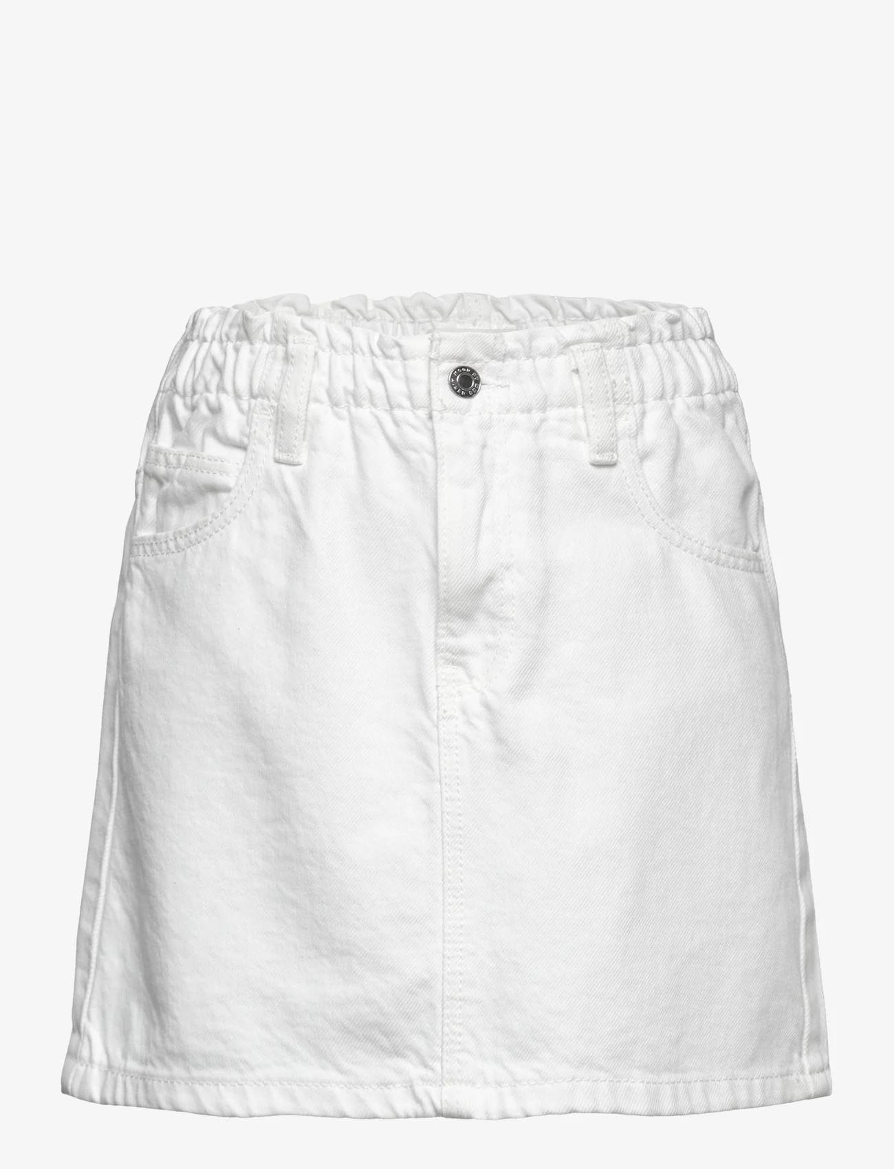 Mango - Paperbag denim skirt - jeanskjolar - white - 0