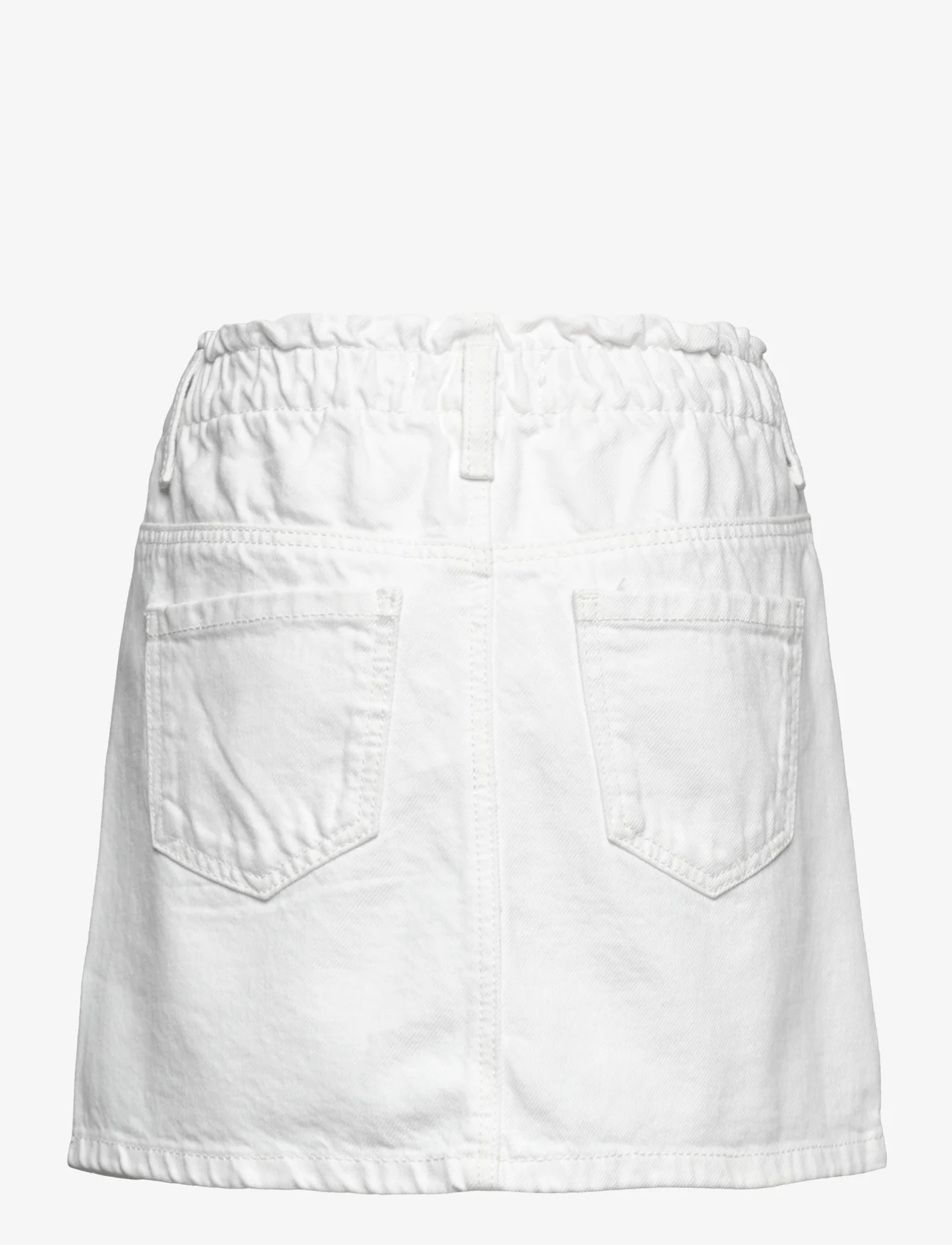 Mango - Paperbag denim skirt - farkkuhameet - white - 1
