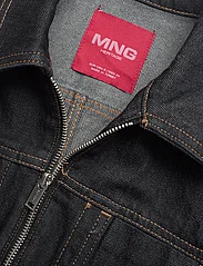 Mango - Fitted zipper denim jacket - open grey - 4