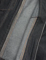 Mango - Fitted zipper denim jacket - open grey - 5