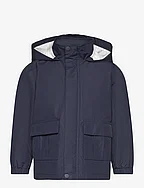 Hooded water-repellent parka - NAVY