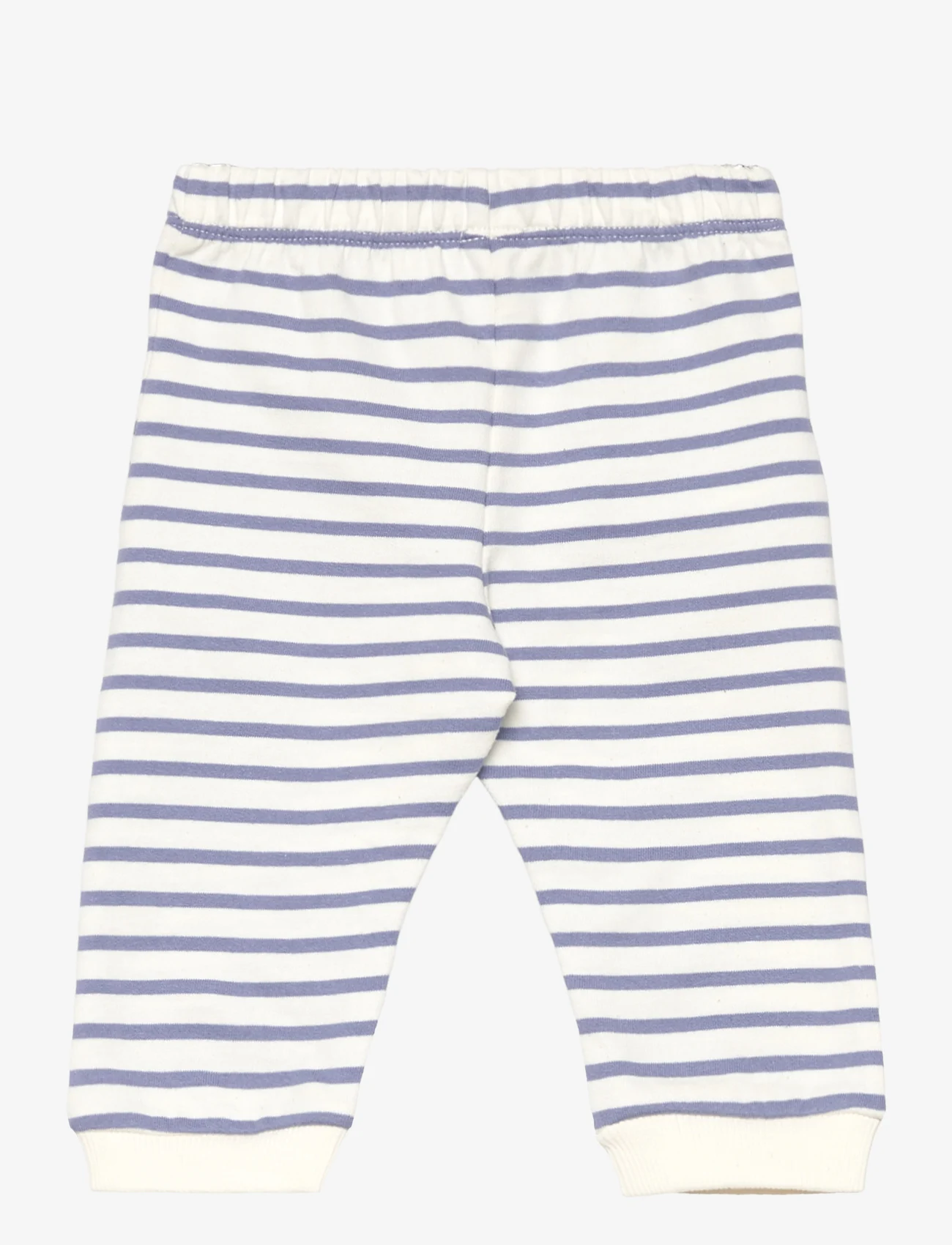 Mango - Striped cotton trousers - jogginghosen - medium blue - 1