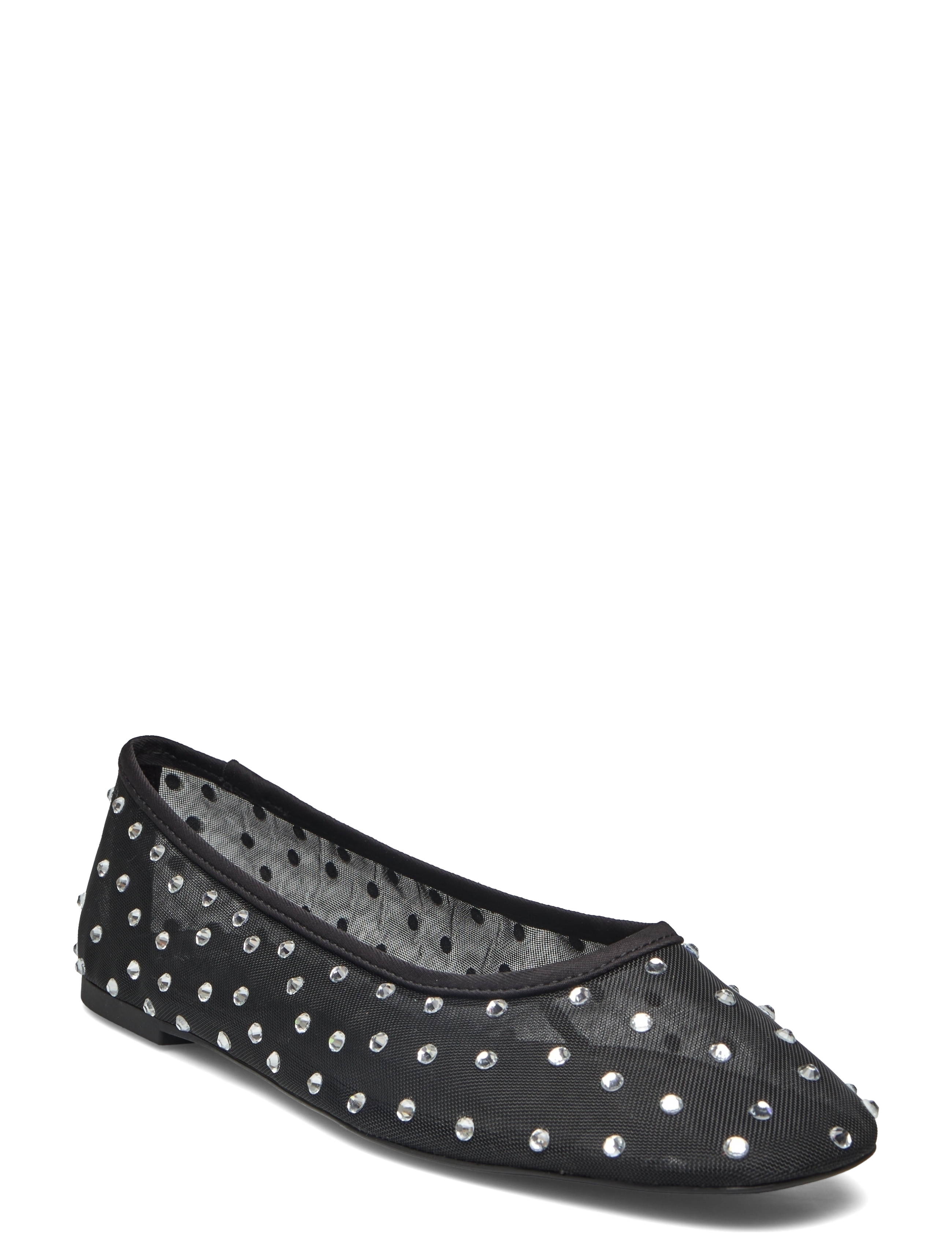 Rhinestone ballet flats - BLACK