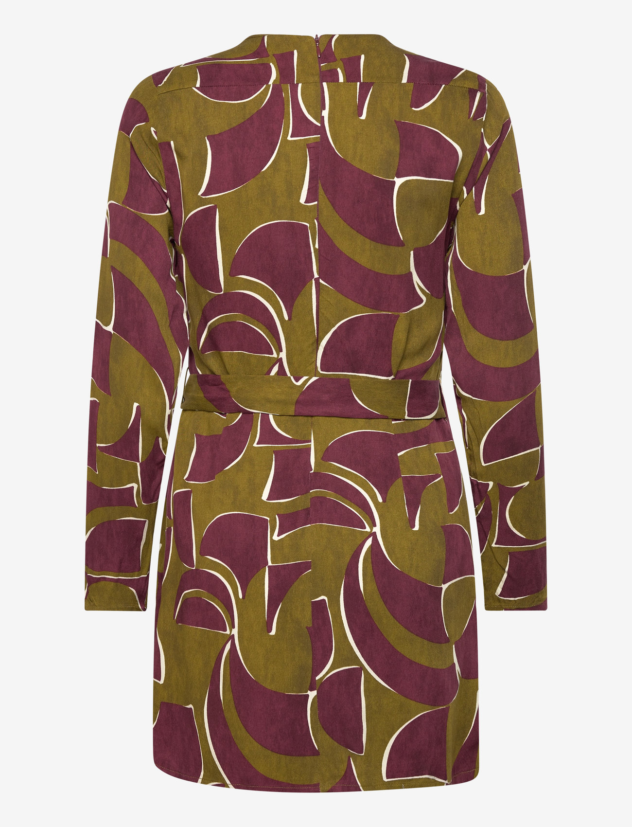 Mango - Knotted wrap dress - omlottklänning - dark red - 1