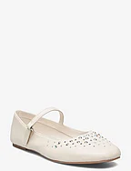 Lace-up ballerinas - NATURAL WHITE