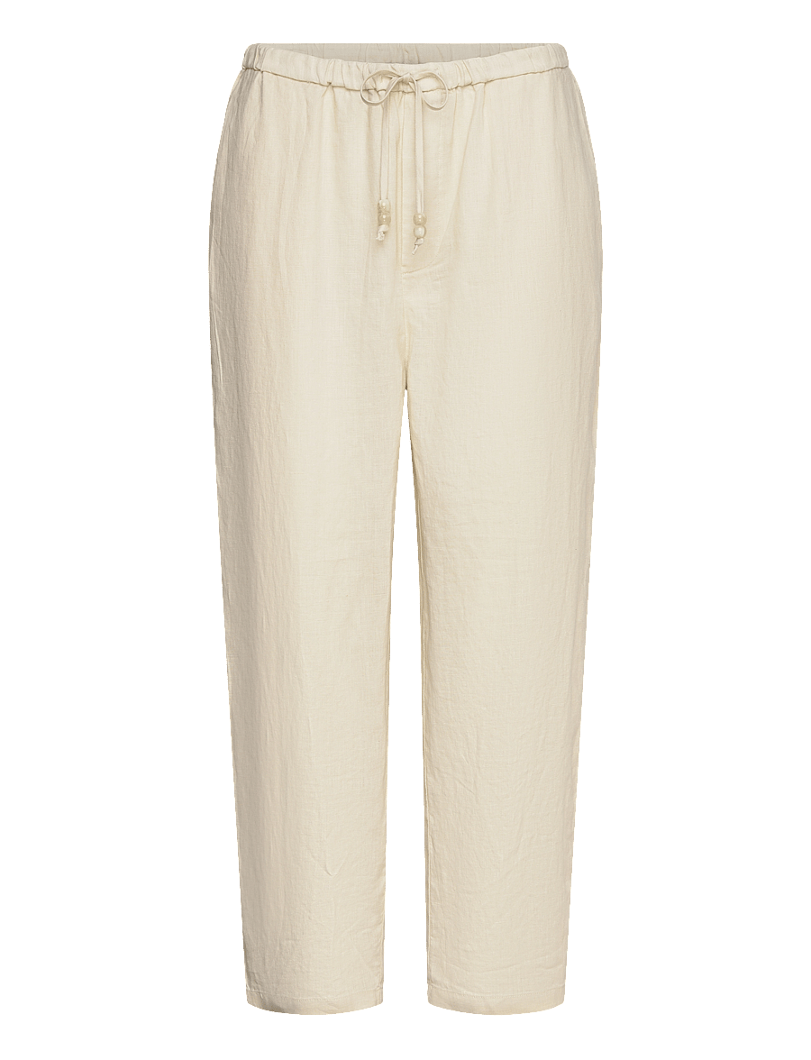 Mango - 100% linen trousers - light beige - 0