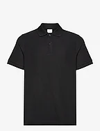 100% cotton pique polo shirt - BLACK