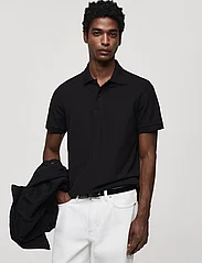 Mango - 100% cotton pique polo shirt - laveste priser - black - 2