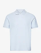 100% cotton pique polo shirt - LT-PASTEL BLUE