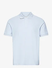 Mango - 100% cotton pique polo shirt - lägsta priserna - lt-pastel blue - 0