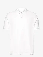 100% cotton pique polo shirt - WHITE