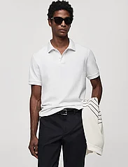 Mango - 100% cotton pique polo shirt - laveste priser - white - 2