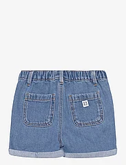 Mango - Elastic waist denim Bermuda shorts - mjukisshorts - open blue - 1