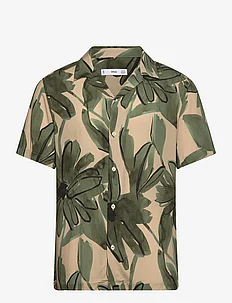 Flowing tropical print shirt, Mango