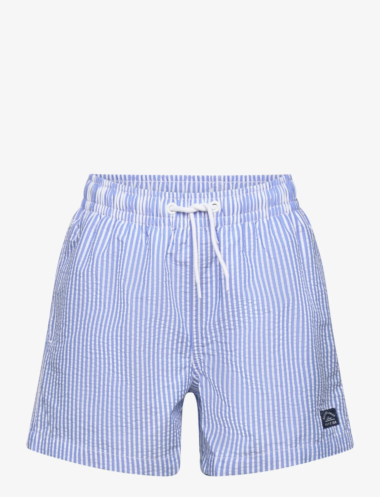 Mango - Stripes print swimsuit - badehosen - medium blue - 0