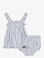 Mango - Gingham-check dress and frog - sets mit kurzärmeligem t-shirt - medium blue - 1