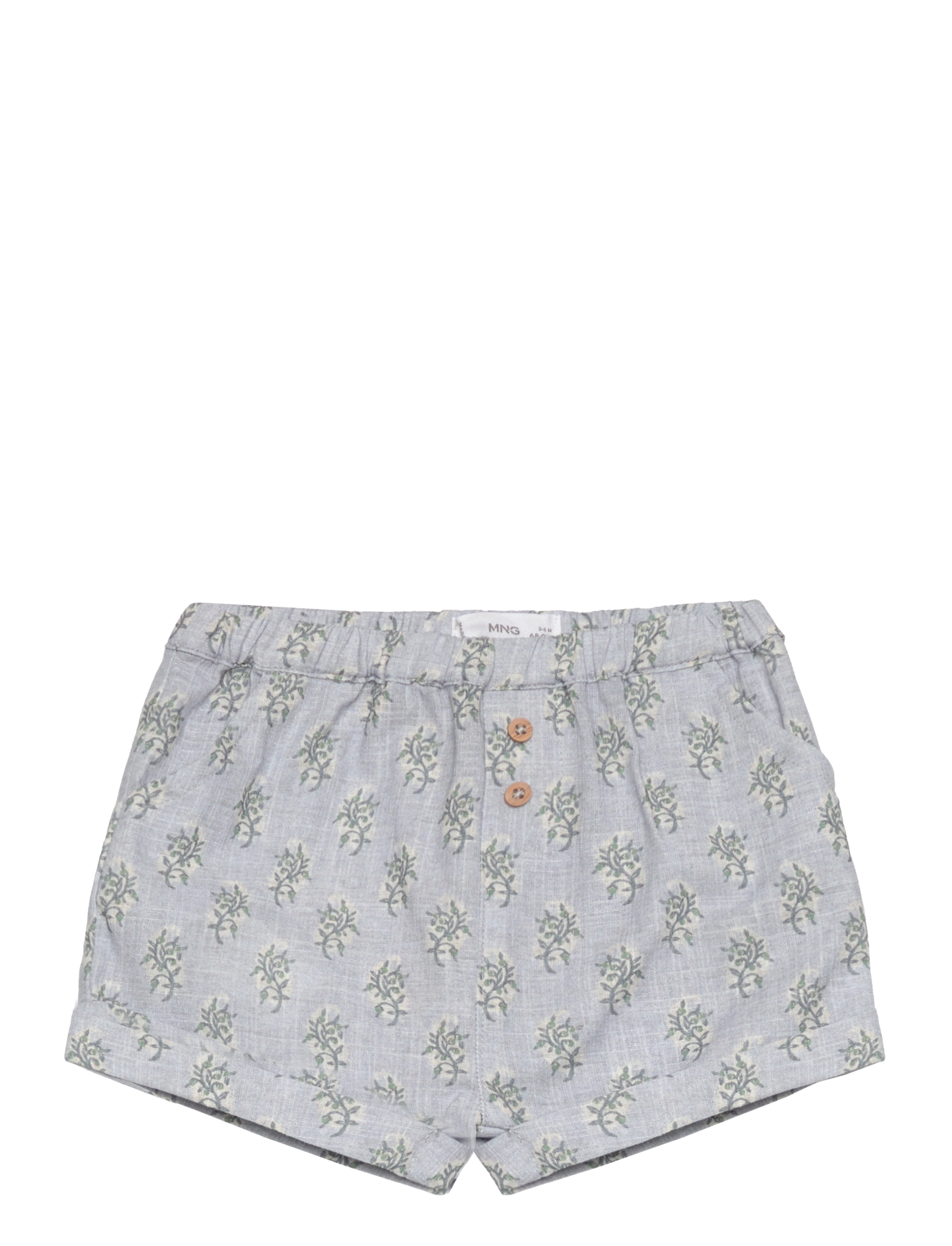 Printed cotton-blend short - LT-PASTEL BLUE