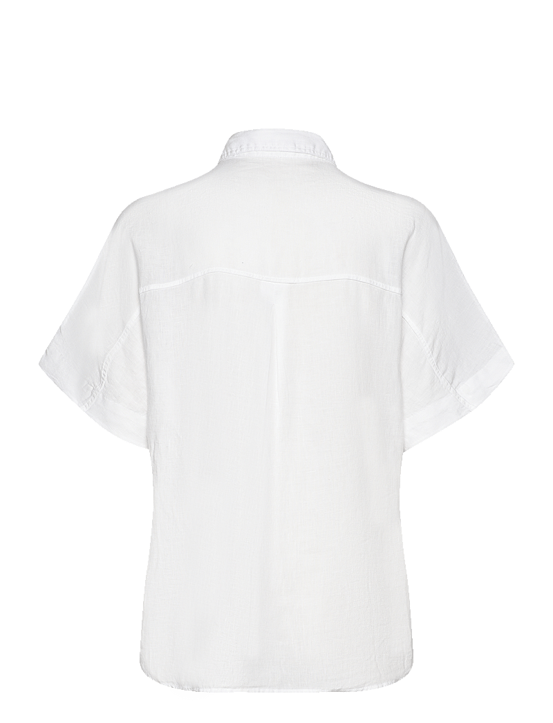 Mango - Pocket linen shirt - leinenhemden - white - 2