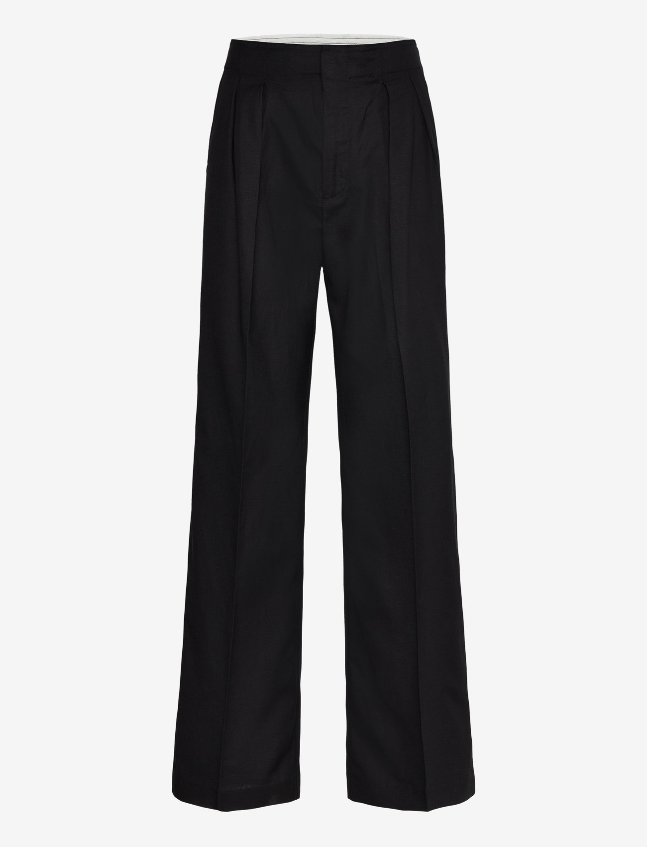 Mango - Contrast-trim pleated trousers - black - 0