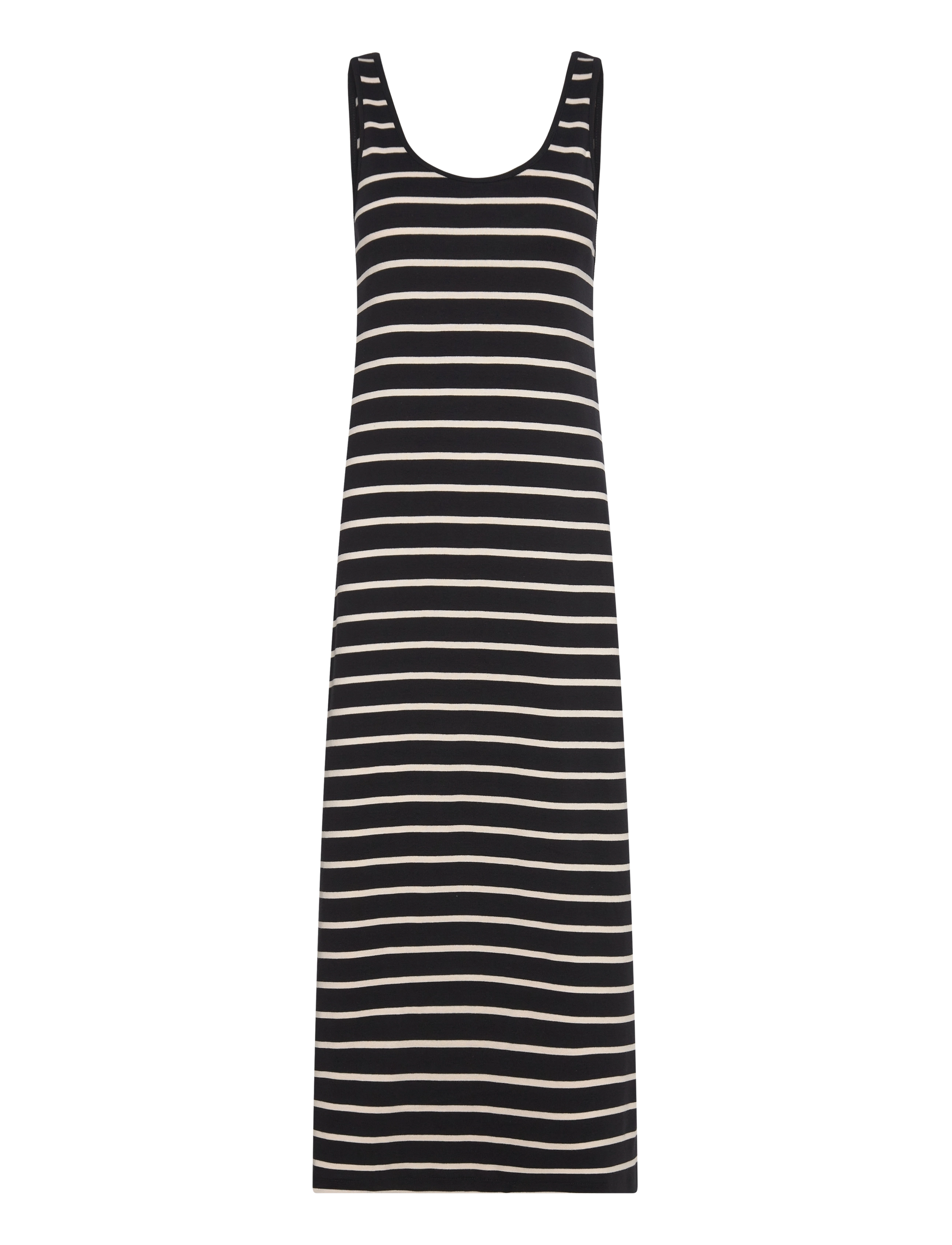 Mango Cut-out striped dress - Kleider - BLACK / black