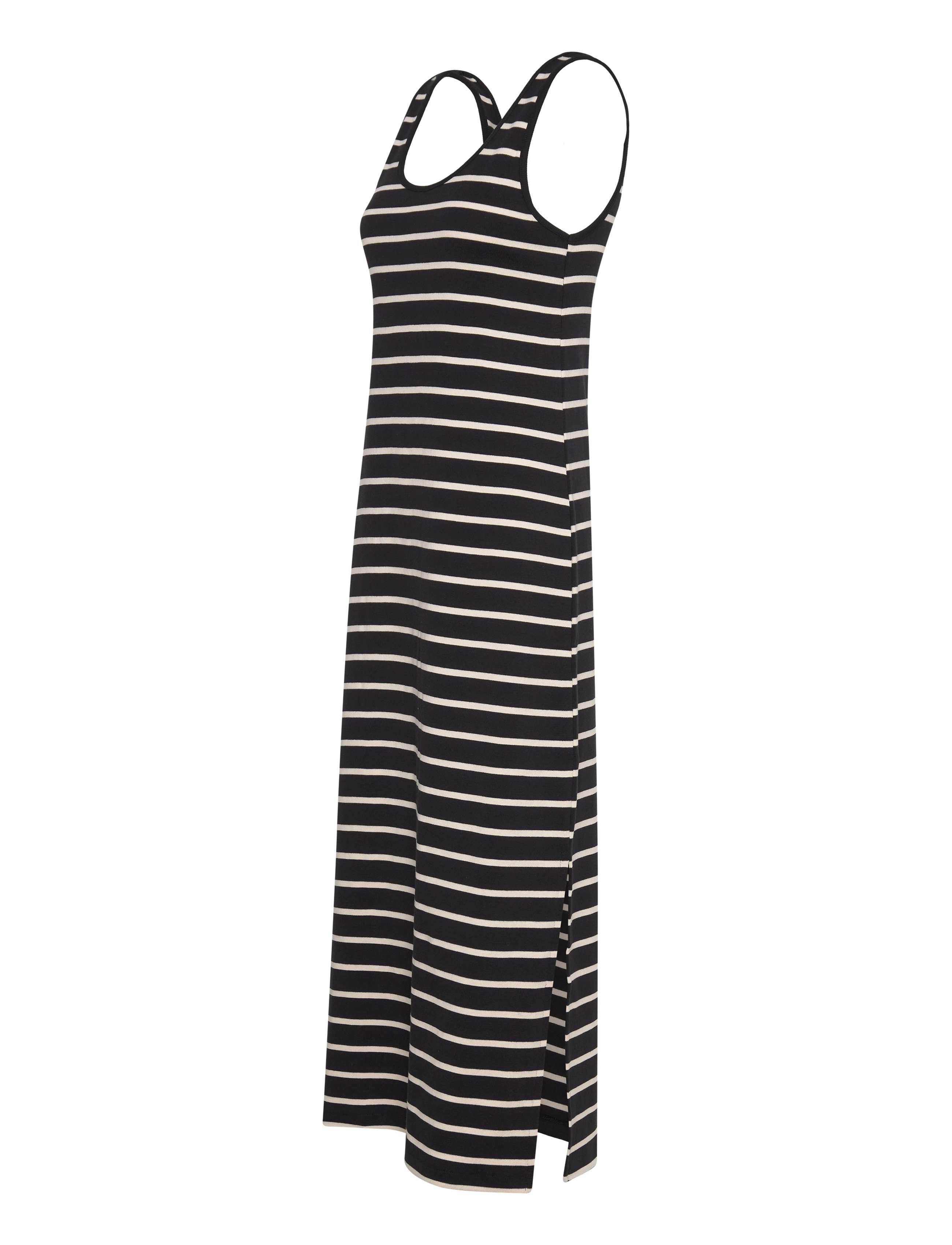 Mango - Cut-out striped dress - maksimekot - black - 4
