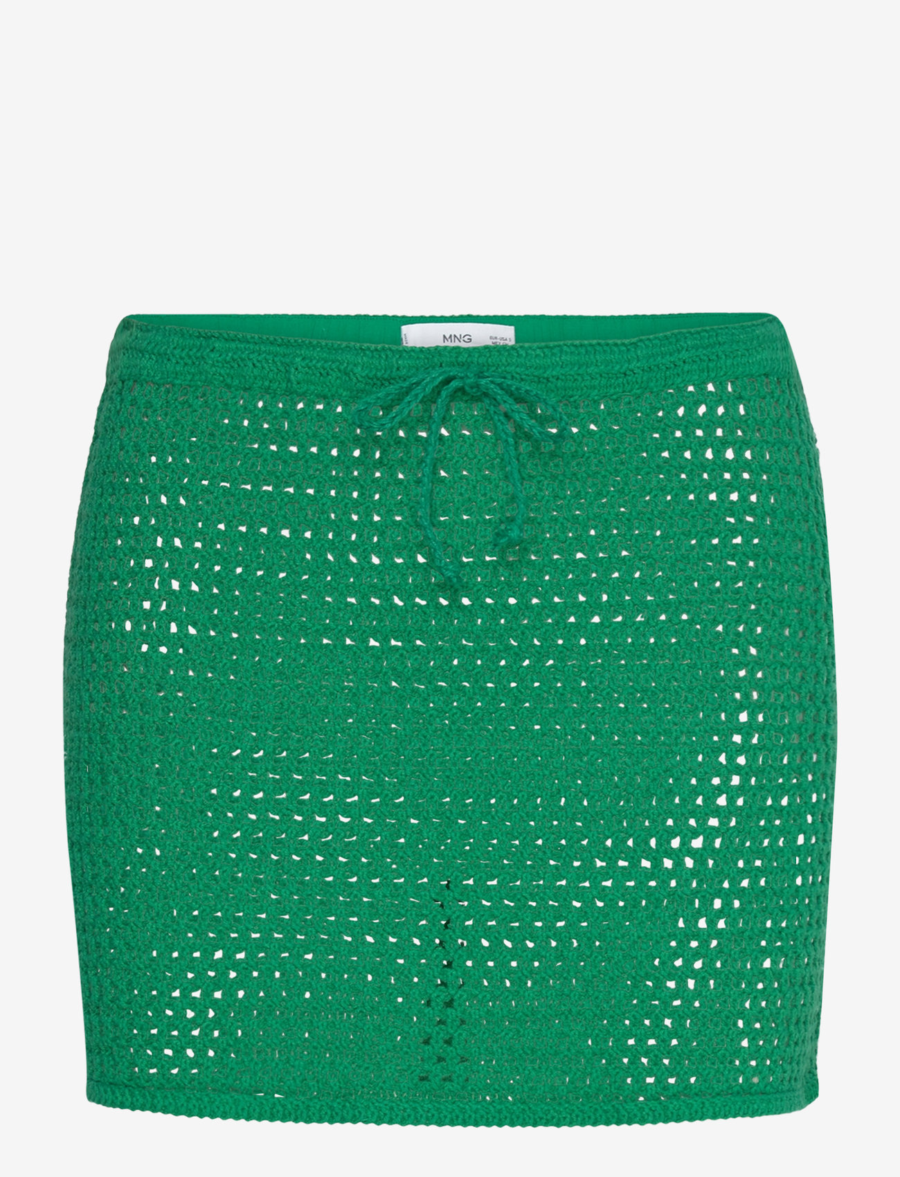 Mango - Crochet mini skirt - strikkede nederdele - green - 1