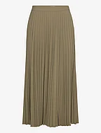 Pleated long skirt - GREEN