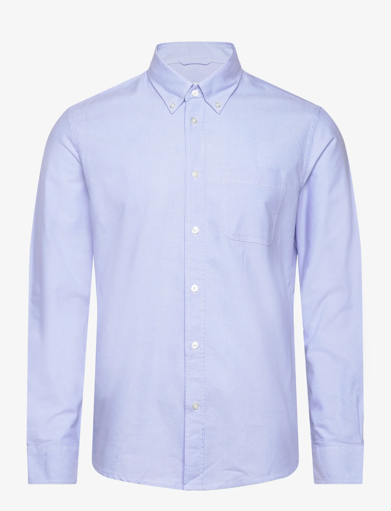 Mango - Regular fit Oxford cotton shirt - oxford-kauluspaidat - lt-pastel blue - 0