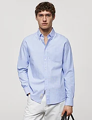 Mango - Regular fit Oxford cotton shirt - oxford-kauluspaidat - lt-pastel blue - 2