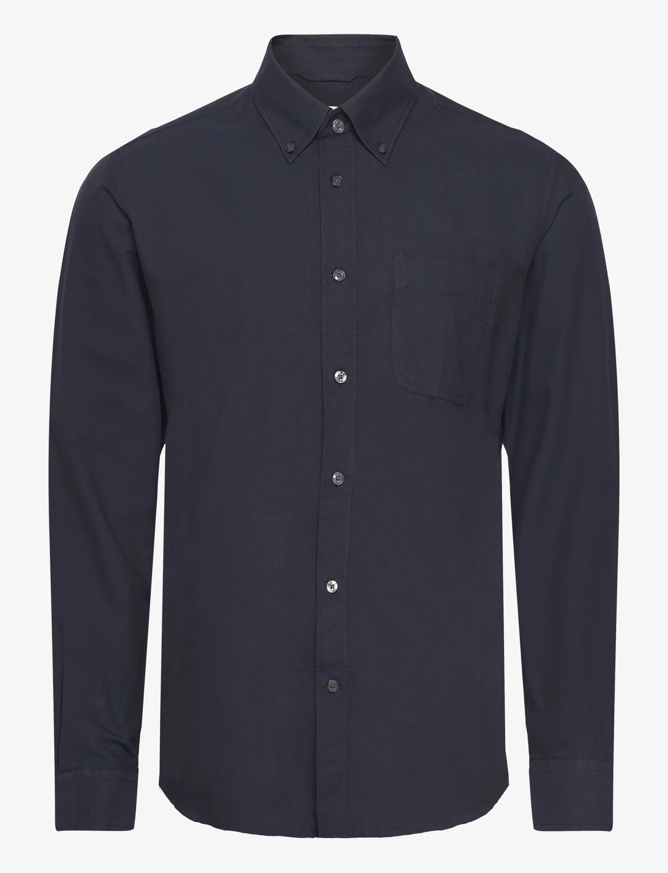 Mango - Regular fit Oxford cotton shirt - oxford-kauluspaidat - navy - 0