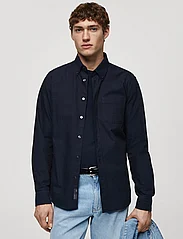 Mango - Regular fit Oxford cotton shirt - oxford-skjortor - navy - 2