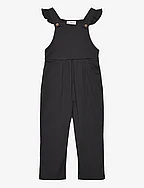 Cotton knit dungarees - CHARCOAL