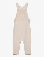 Long knitted dungarees - LT PASTEL BROWN