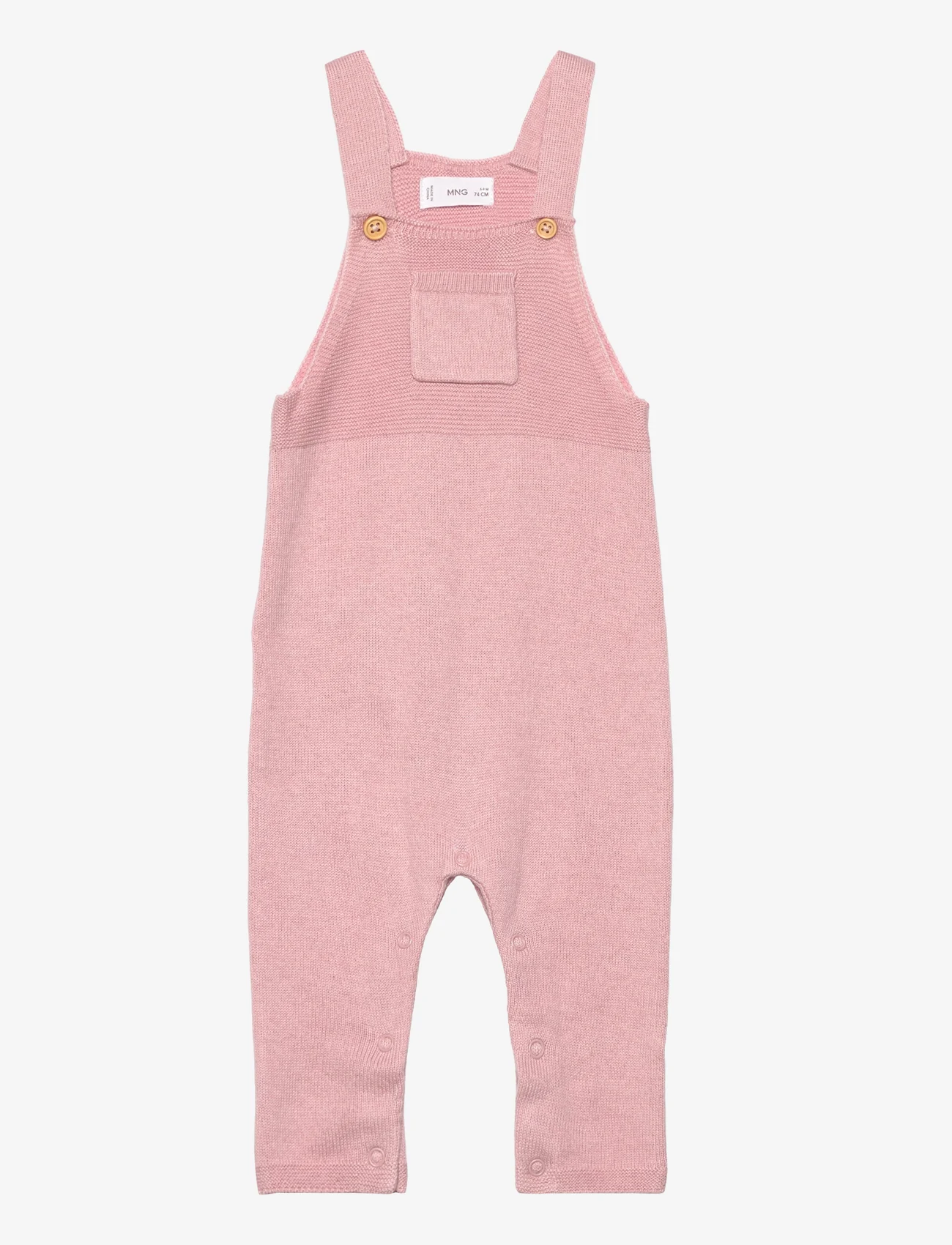 Mango - Long knitted dungarees - sommarfynd - lt-pastel pink - 0