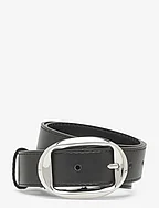 Oval buckle belt - BLACK