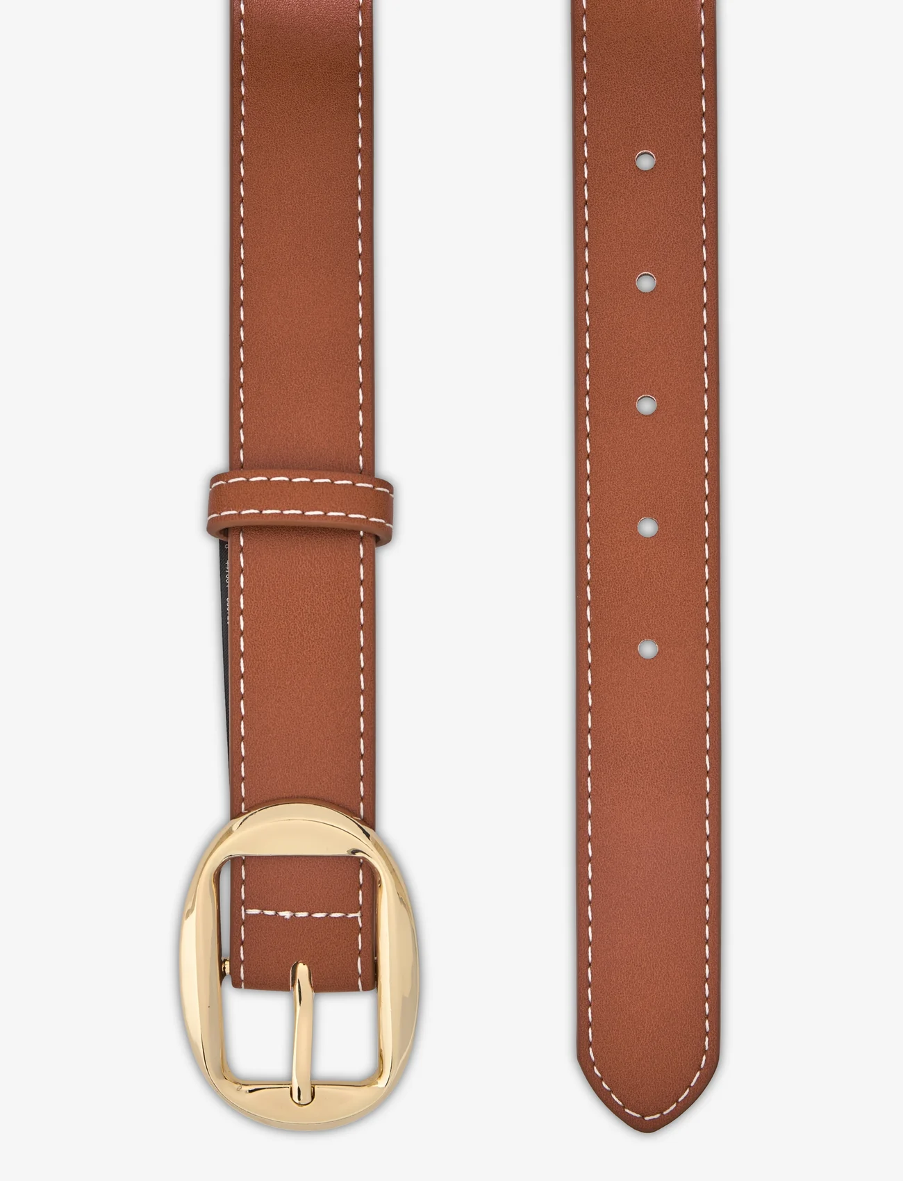 Mango - Oval buckle belt - lägsta priserna - brown - 1