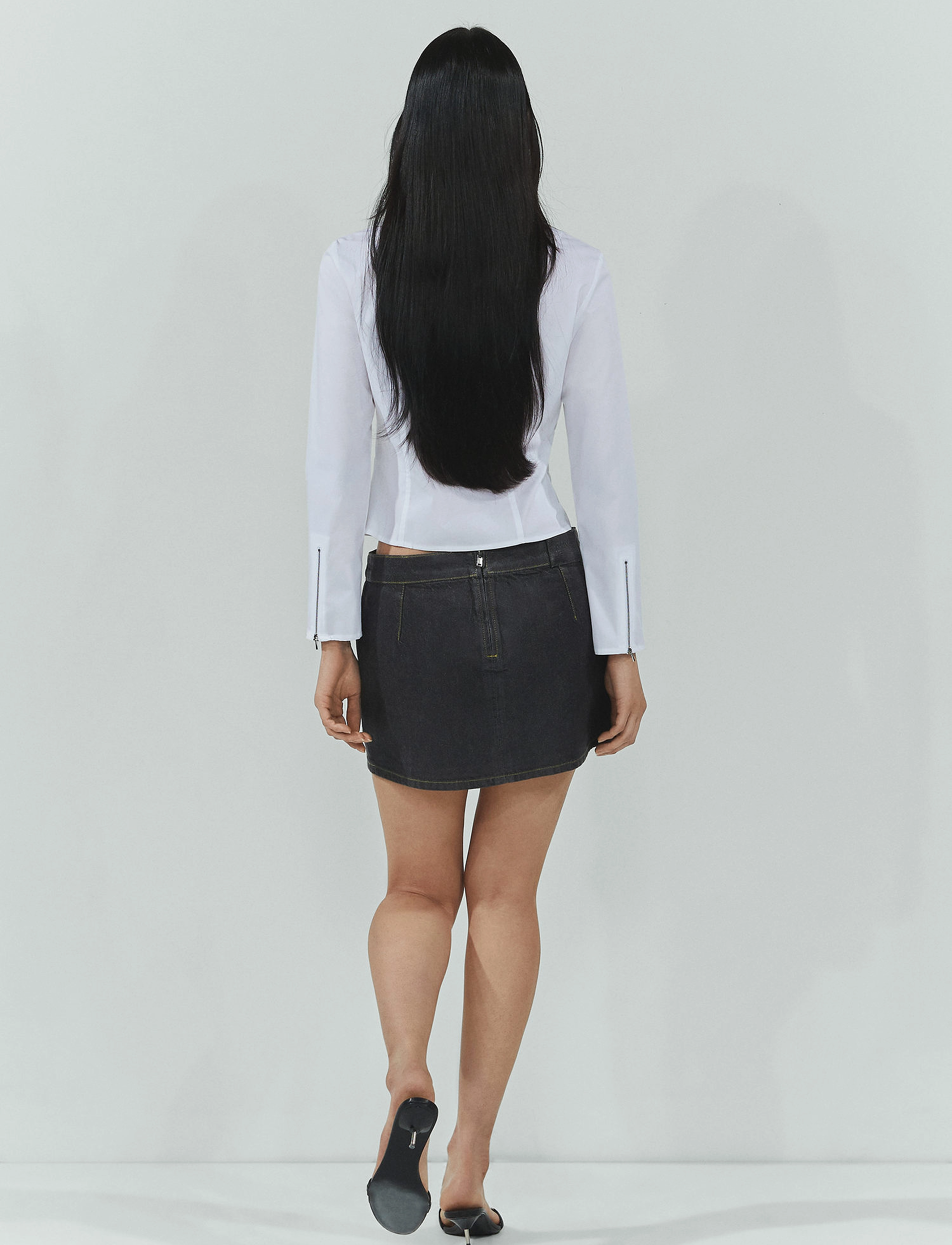 Mango - Low-rise foil mini-skirt - madalaimad hinnad - open grey - 3