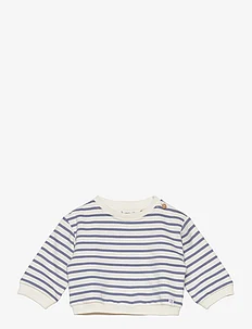 Striped cotton-blend sweatshirt, Mango