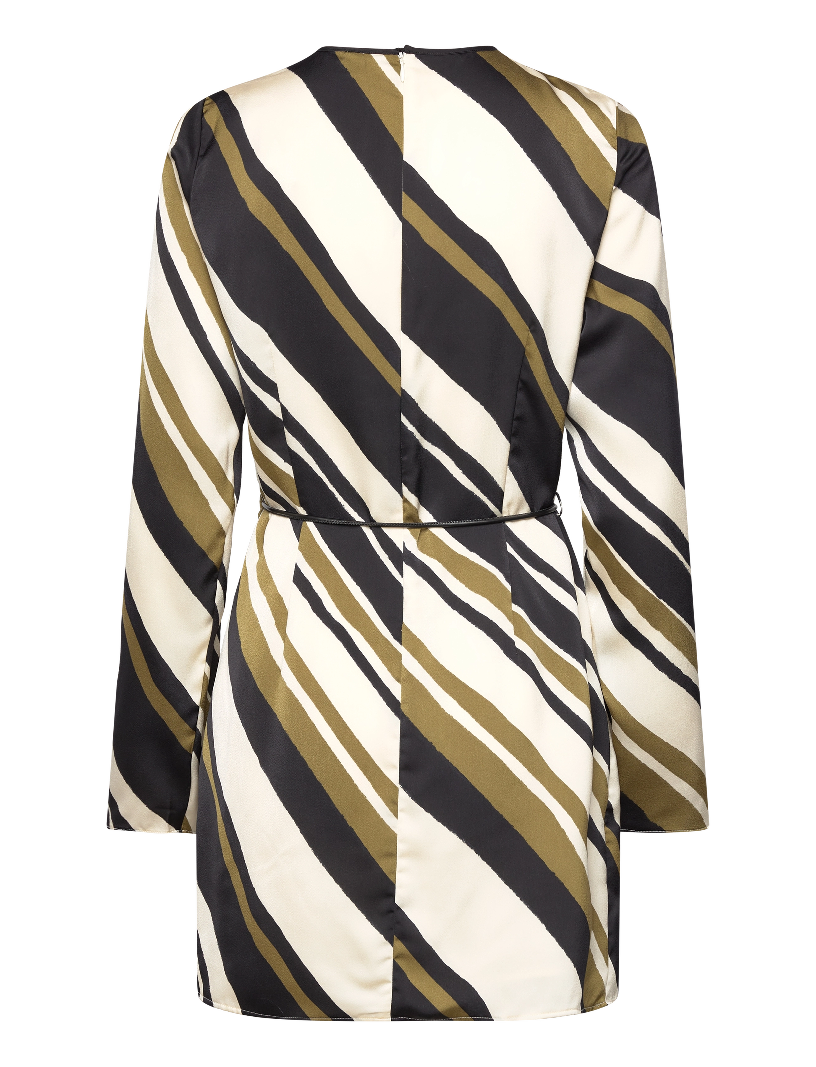 Mango - Belt striped dress - laveste priser - black - 2