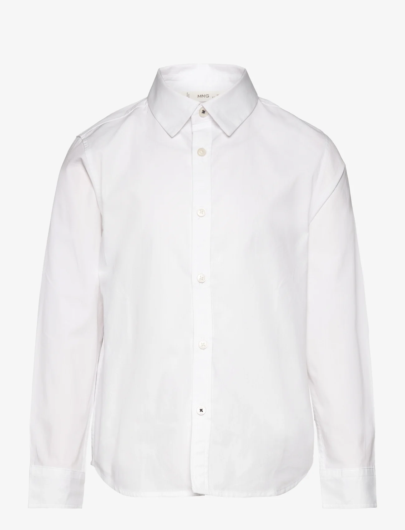 Mango - Regular-fit poplin shirt - långärmade skjortor - white - 0