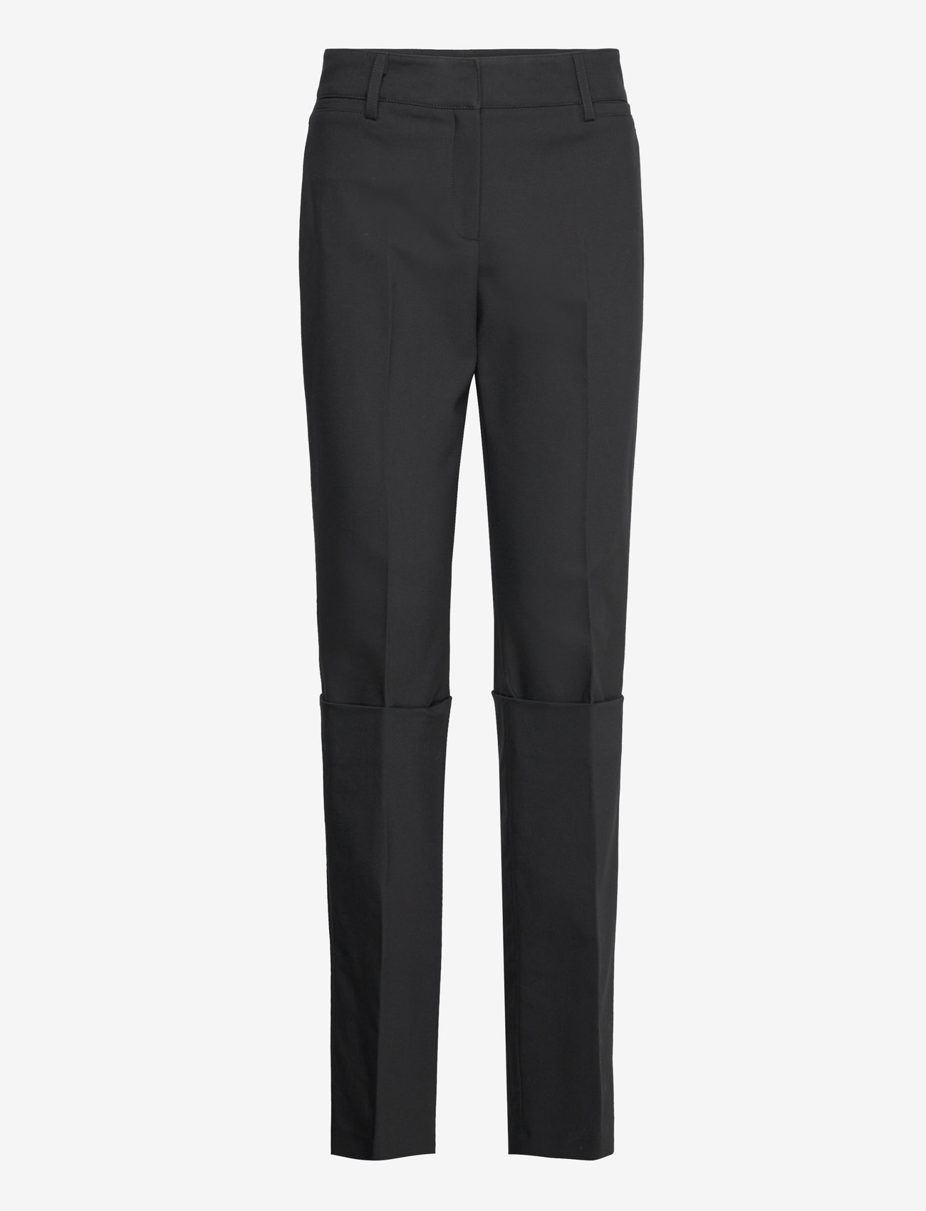 Mango - Straight pleated trousers - bukser med lige ben - black - 1