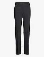 Straight pleated trousers - BLACK