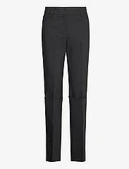 Mango - Straight pleated trousers - suorat housut - black - 0