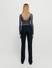 Mango - Straight pleated trousers - rette bukser - black - 3