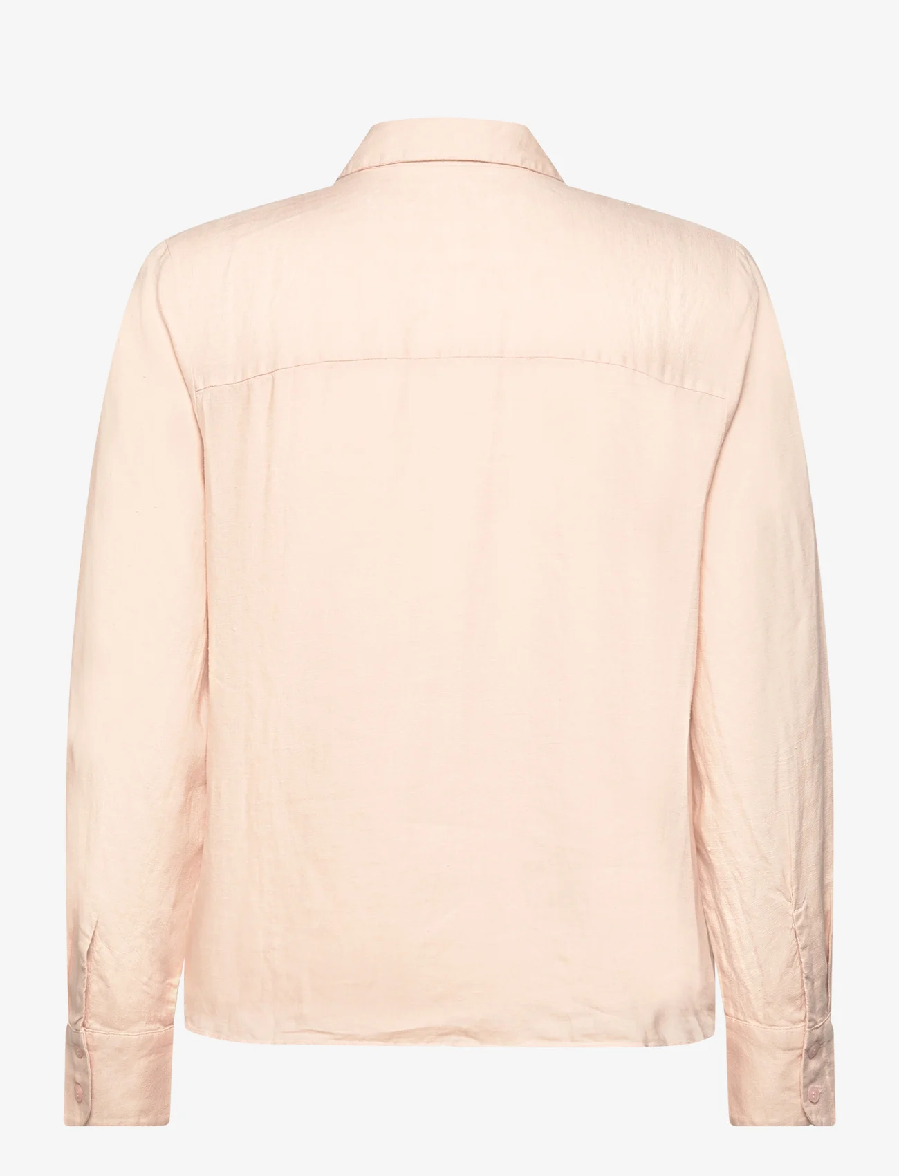 Mango - Linen 100% shirt - linskjorter - lt-pastel pink - 1