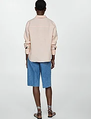 Mango - Linen 100% shirt - linskjorter - lt-pastel pink - 3