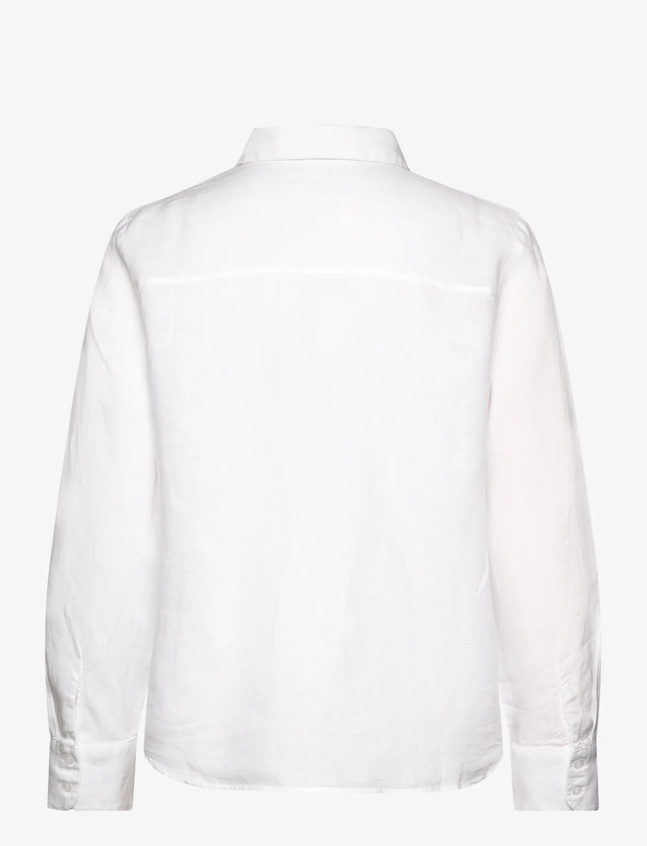Mango - Linen 100% shirt - linneskjortor - natural white - 1