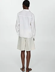 Mango - Linen 100% shirt - linskjorter - natural white - 3