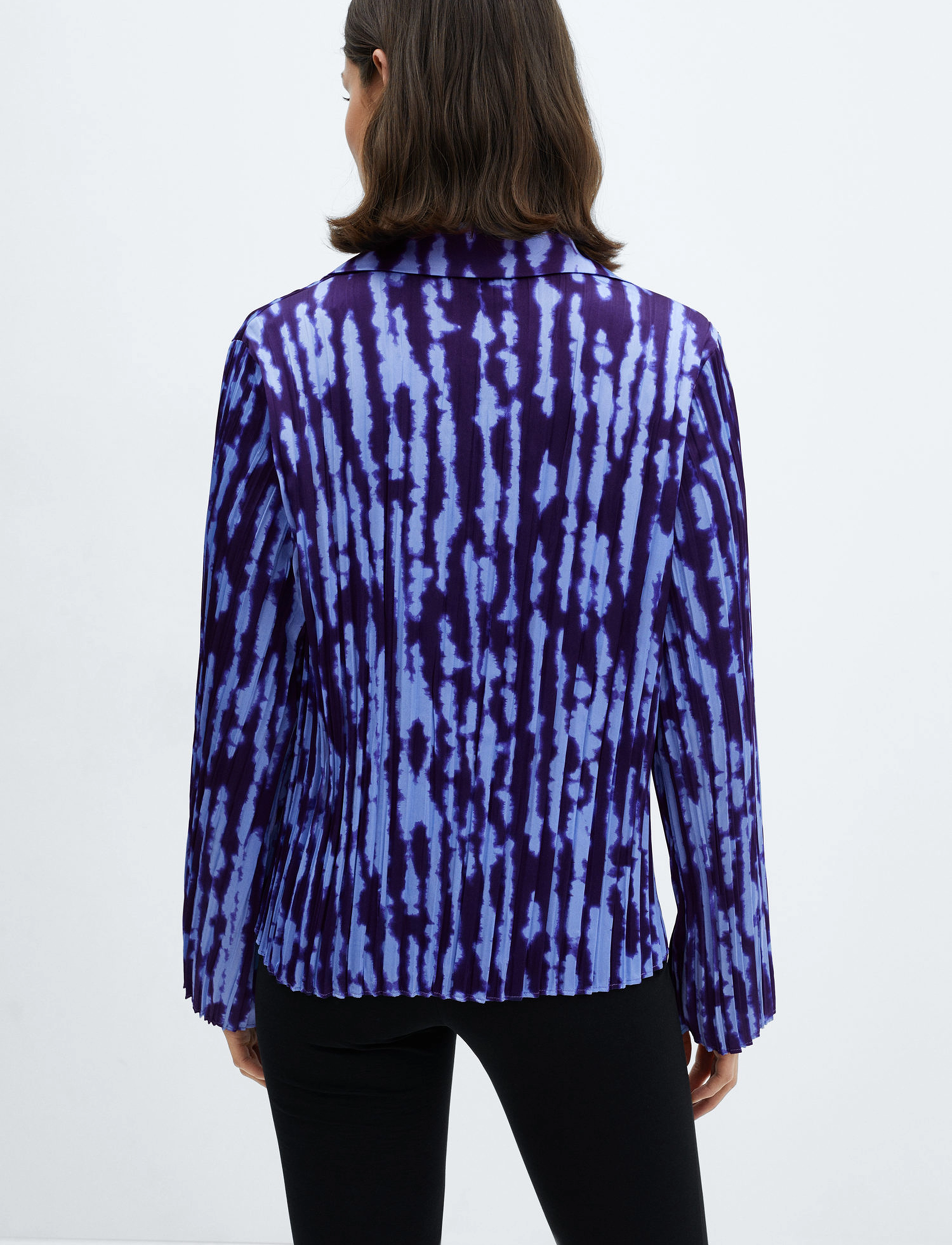 Mango - Printed shirred shirt - overhemden met lange mouwen - medium blue - 3